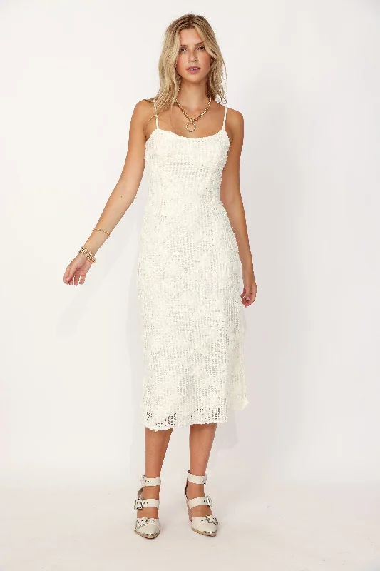 SALE - Krystal Embroidered Midi Dress