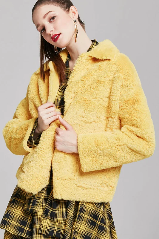 Nicole Cropped Faux Fur Jacket