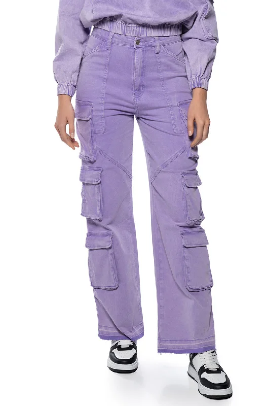 LAVENDAR DREAMS TWILL CARGO PANTS