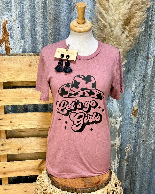 Let's Go Girls Tee In Mauve