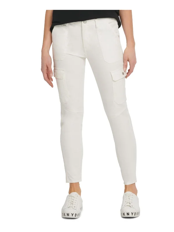 Womens Denim Skinny Fit Cargo Pants