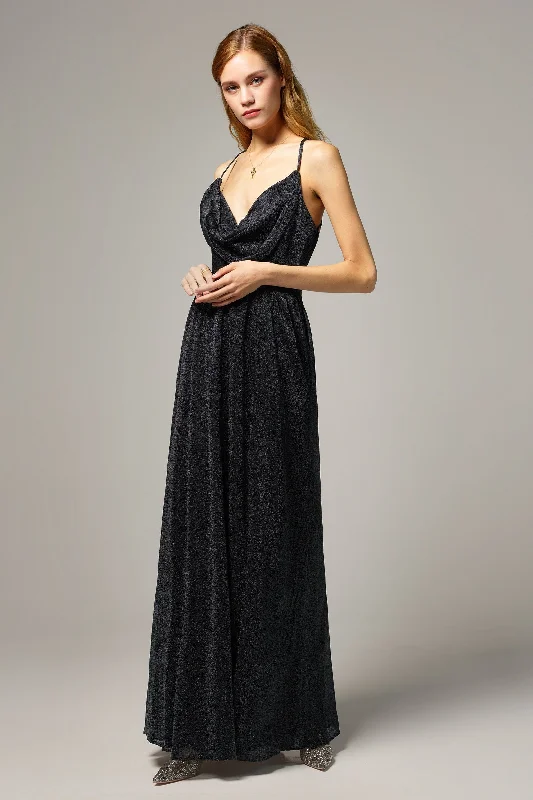 A-Line Floor Length Thick Thread Cloth Dress CS0242