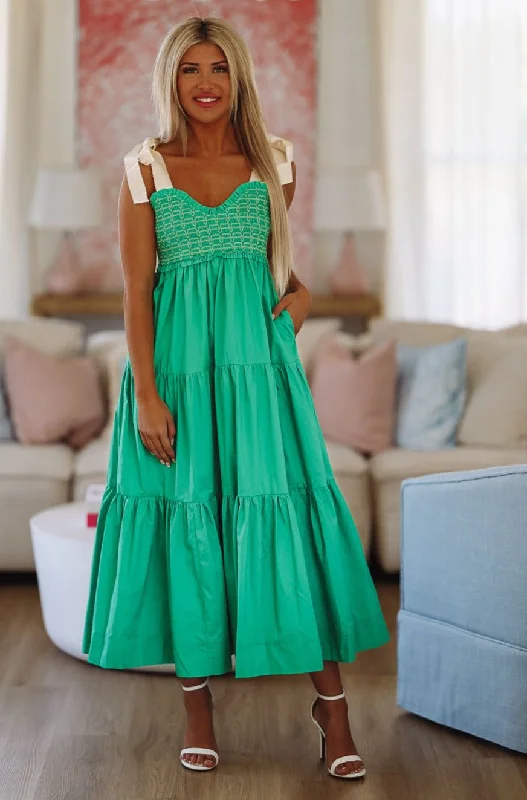 Cherished Maxi Dress - Kelly Green