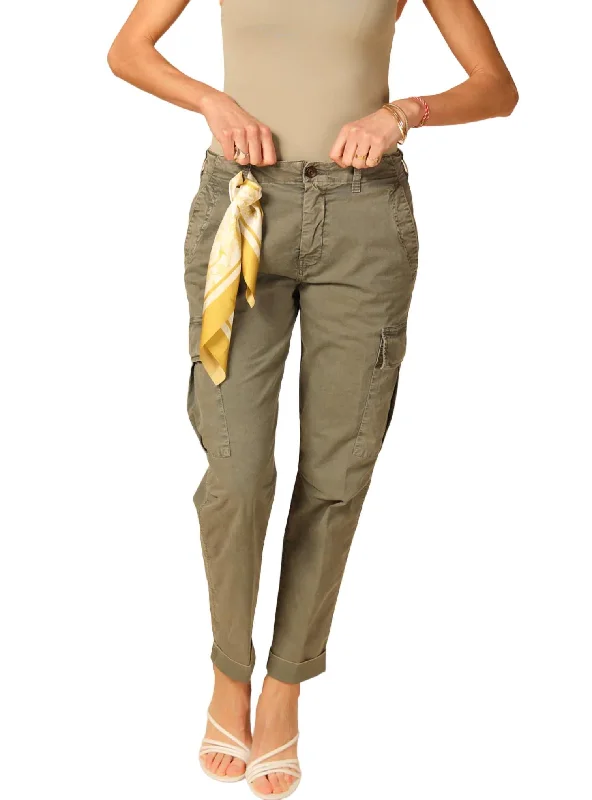 Judy Archivio Cargo Pants In Military Green