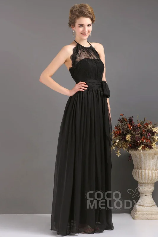 Sheath-Column Floor Length Chiffon Evening Dress COUF13007