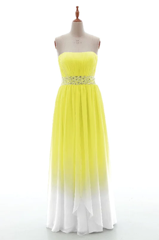 Sheath-Column Floor Length Chiffon Bridesmaid Dress PR3598