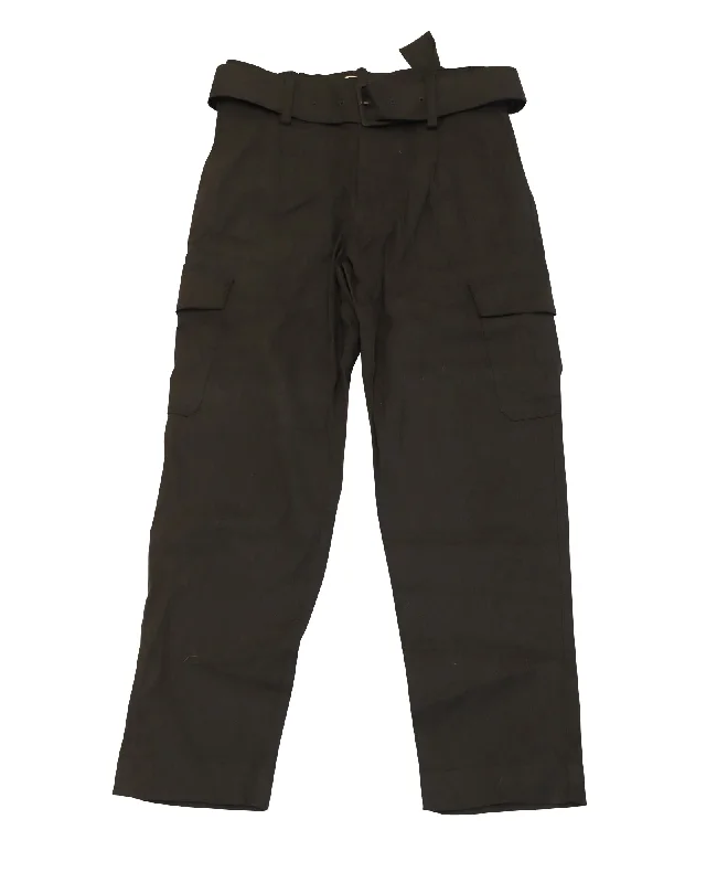 Vince Cargo Pants in Black Linen