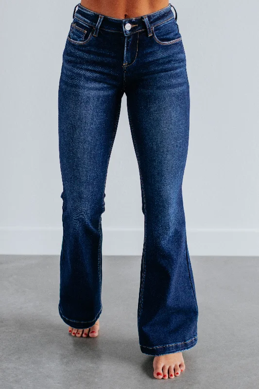 Elevate your style with fashionable women’s clothing   Palmer Risen Flare Jeans - Dark Wash