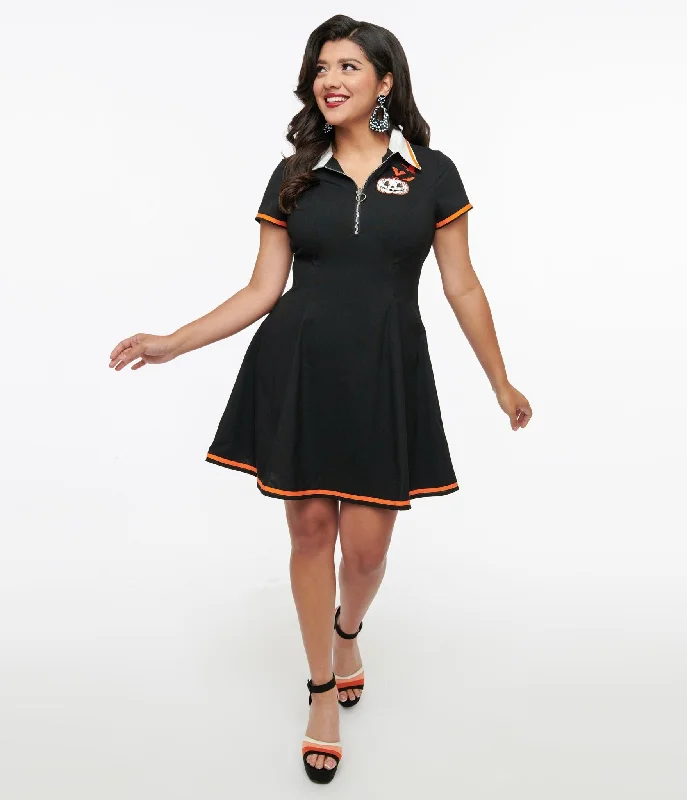 Hell Bunny Black Jack-O-Lantern T-Shirt Dress