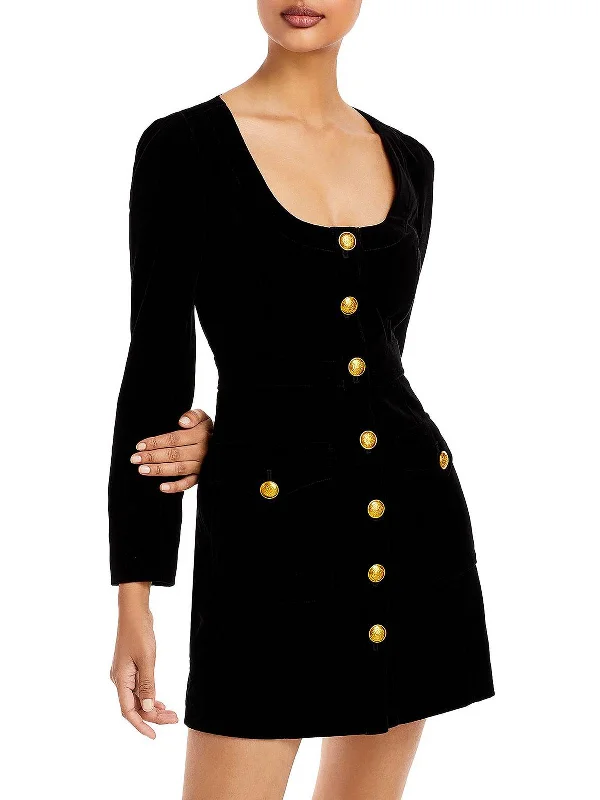 Women’s fashion that reflects your personality   IVY Womens Velvet Long Sleeves Fit & Flare Dress