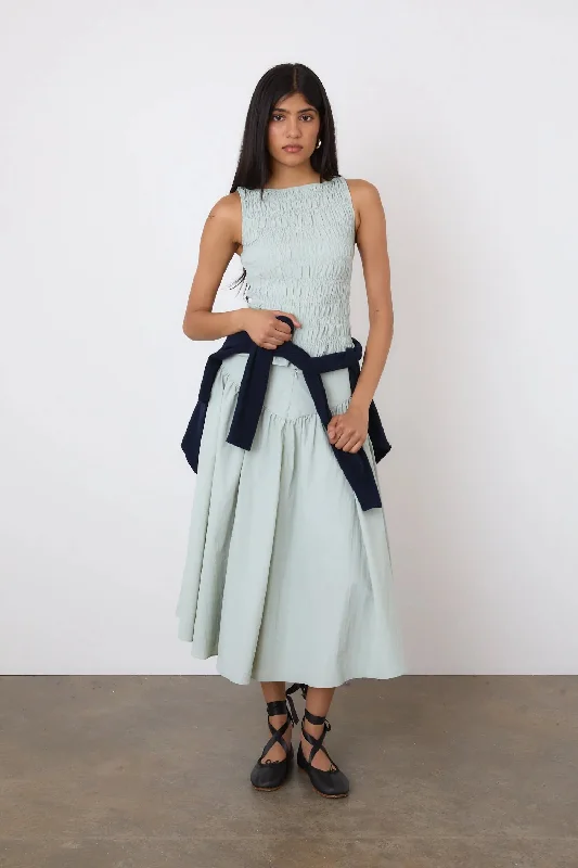 The Deba Midi Skirt, Oyster