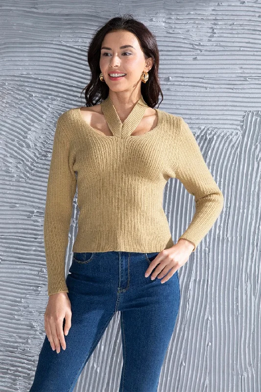 Cozy Halter Neck Pullover Top