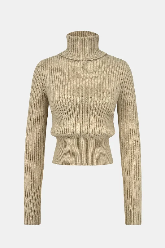 Ribbed turtleneck sweater - Cozy comfort