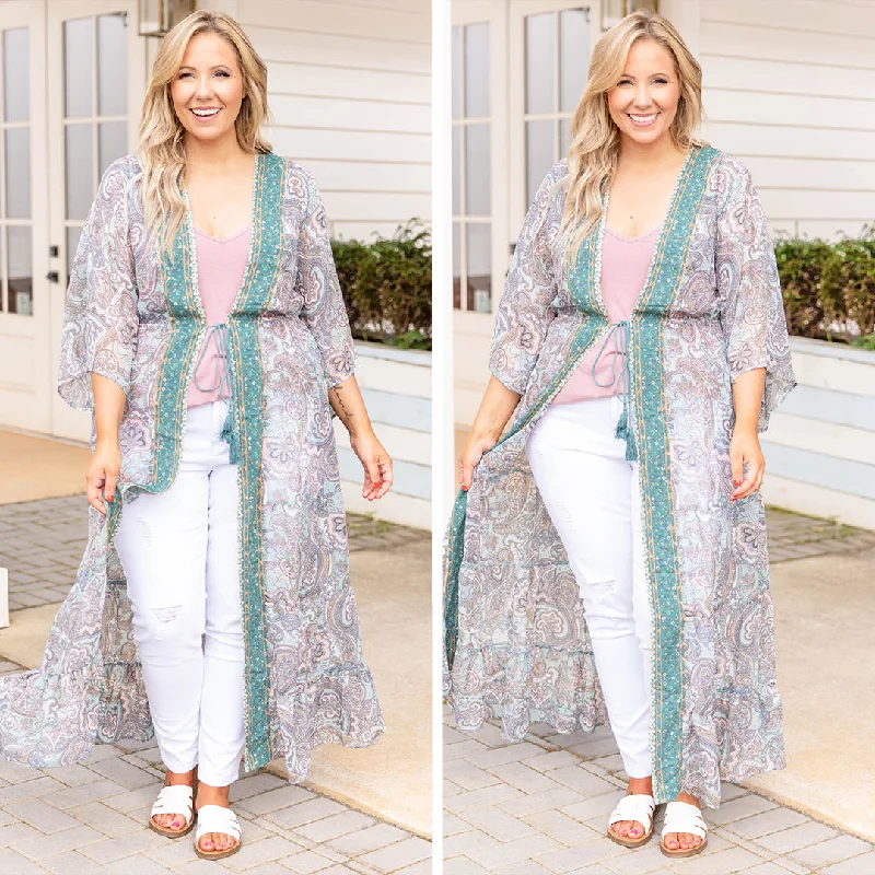 Treasure Island Kimono, Sage