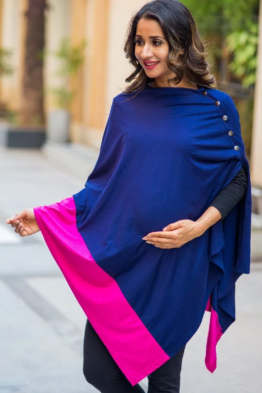 Blue Contrast Versatile Nursing Stole