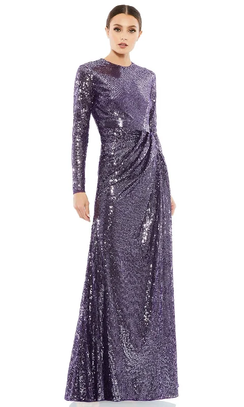 Bold fashion choices for the confident woman   Mac Duggal 10824 - Draped Sequin Evening Gown | Couture Candy
