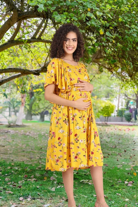 Miami Boho Maternity & Nursing Flap Dress