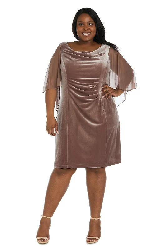 R&M Richards 7457W Plus Size Short Cocktail Dress