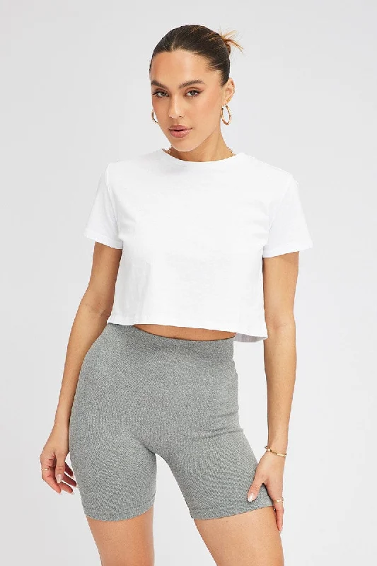 Grey Bike Shorts Seamless