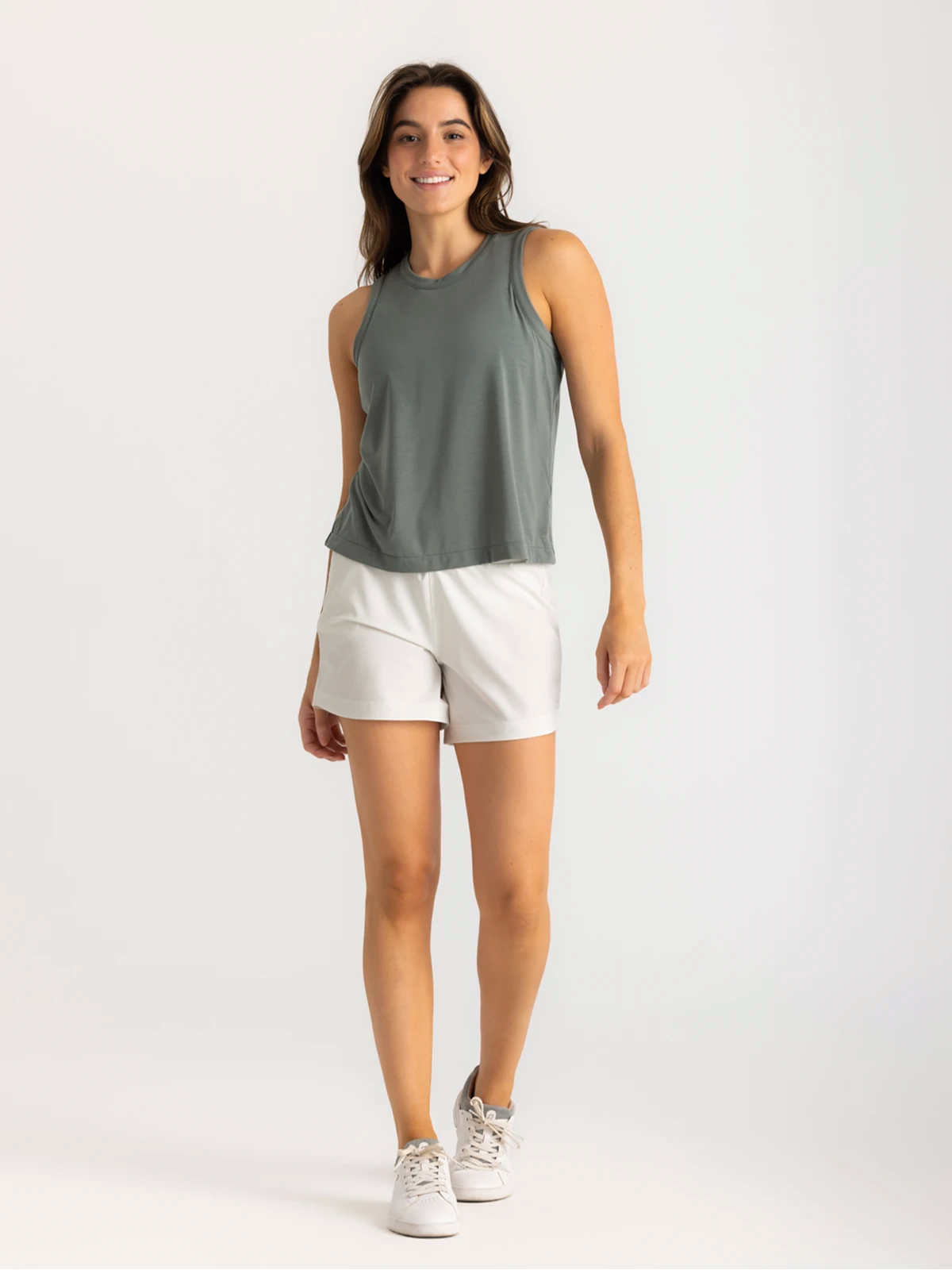 Women's Bamboo-Lined Active Breeze Short – 5" - Sea Salt